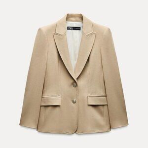 NWT ZARA GOLD BUTTON FITTED BLAZER
